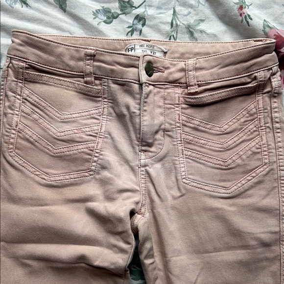 Old School Free People Pale Mauve Pink Bell Bottoms, 27 - Picture 2 of 9